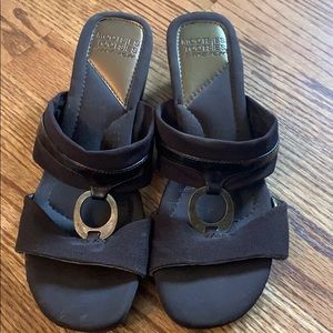 Brown Heeled Sandals
